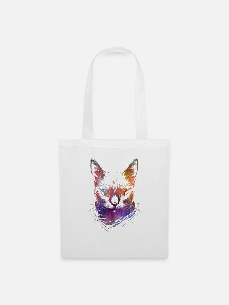 Bunte Katzen - Stoffbeutel - Weiß