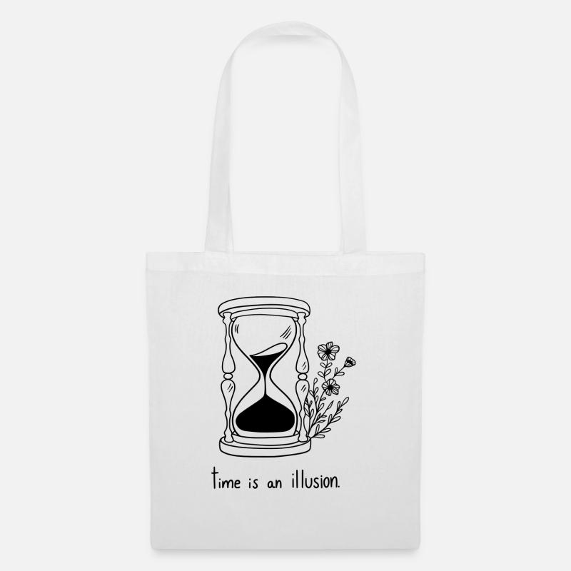 Time is an illusion - Stoffbeutel - Weiß