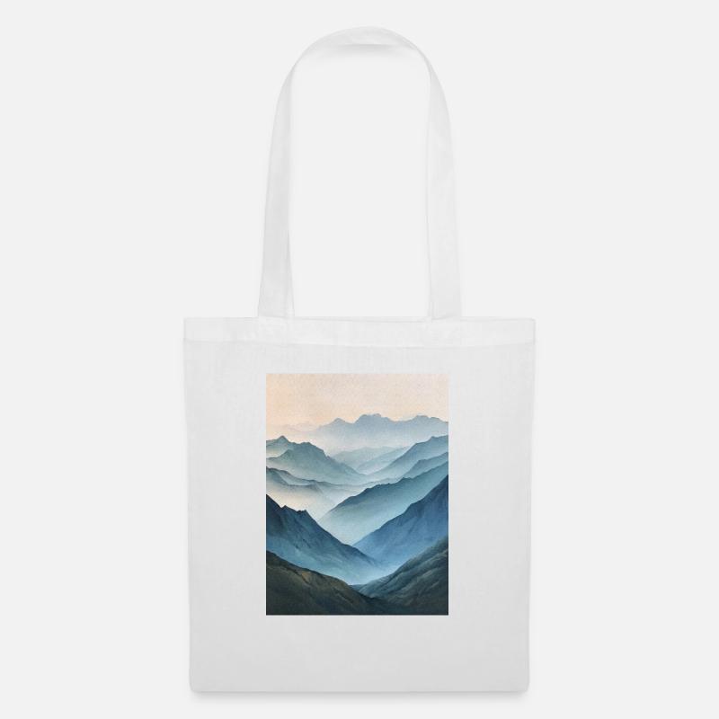 Poster Canvas Mountain 52 - Stoffbeutel - Weiß