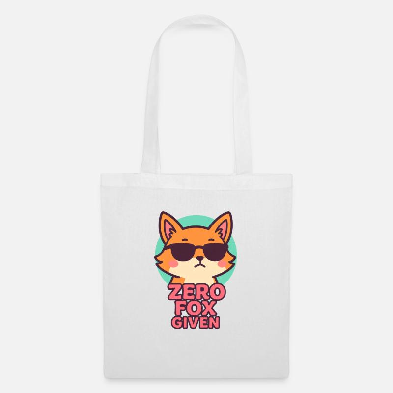 Zero Fox bekommt Cool Fox - Stoffbeutel - Weiß