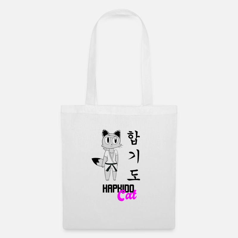 Hapkido Katze - Stoffbeutel - Weiß