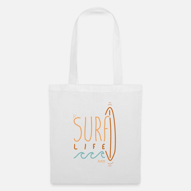 Surf Life (farbig) - Stoffbeutel - Weiß