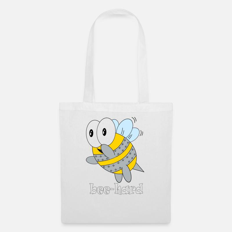 bee hard - Stoffbeutel - Weiß