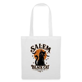 Chat noir Salem Halloween — Black Cat Society - Stoffbeutel - Weiß - Vorne