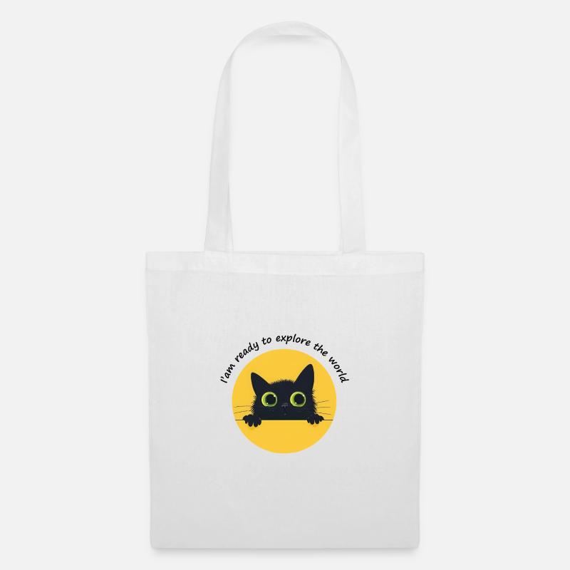 Cat Explore - Tote Bag - white