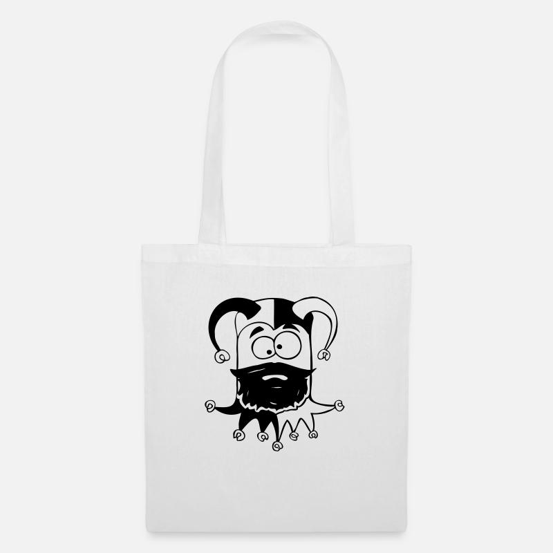 Jester squinting cube - Tote Bag - white