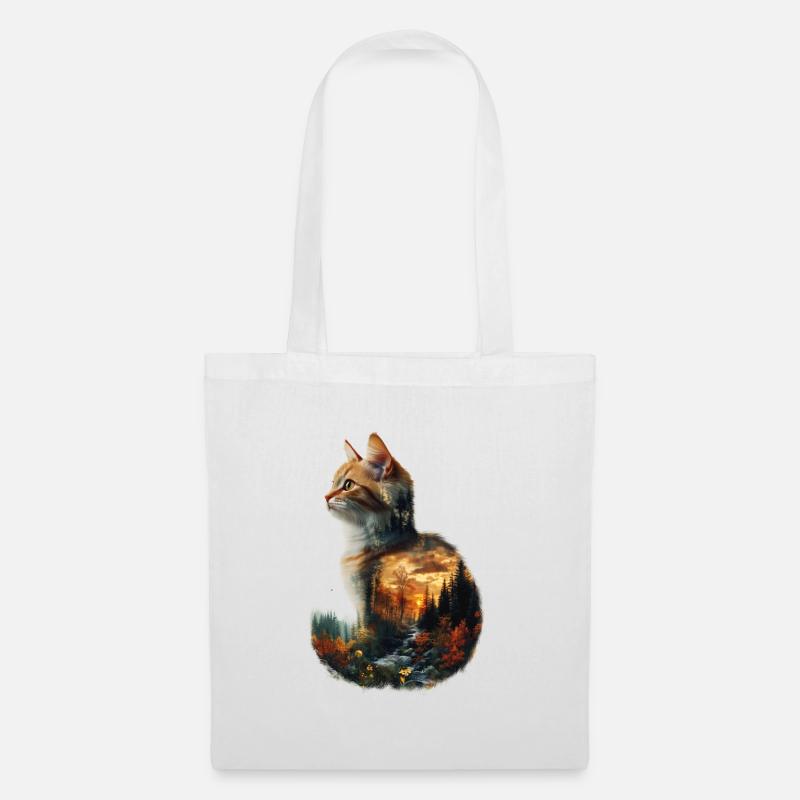 Sehnsucht einer Katze - Stoffbeutel - Weiß