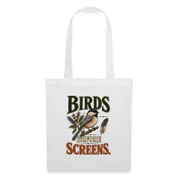 Birds Before Screens - Stoffbeutel - Weiß - Vorne