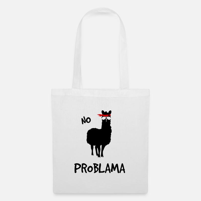 No Problama schwarz - Stoffbeutel - Weiß