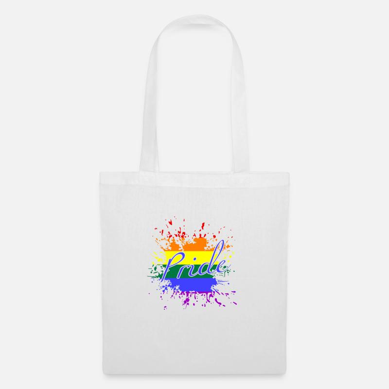 LGBTQ, unisex, Regenbogen - Stoffbeutel - Weiß