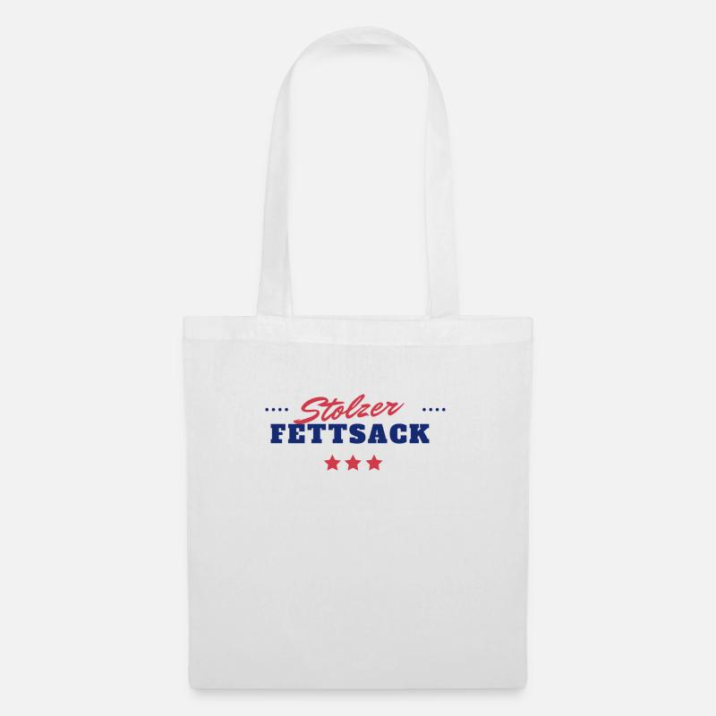Stolzer Fettsack - Stoffbeutel - Weiß
