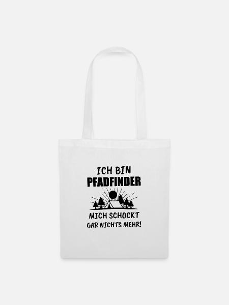 Pfadfinder Zelt Camping Zelten Spruch Geschenk - Stoffbeutel - Weiß