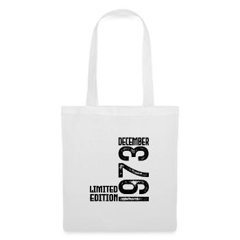 Cadeau Anniversaire Décembre 1973. Decembre 1973. - Sac en tissu - blanc - Devant