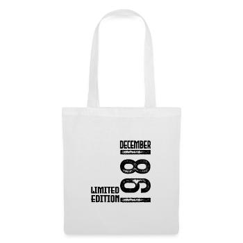 Cadeau Anniversaire Décembre 1981. Decembre 1981. - Sac en tissu - blanc - Devant