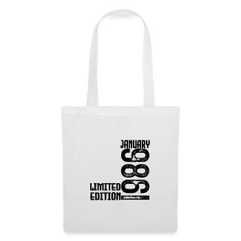 Cadeau Anniversaire Janvier 1986. January 1986. - Sac en tissu - blanc - Devant