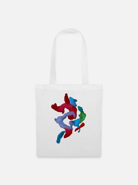 Farben - Abstrakt Kunst - Stoffbeutel - Weiß