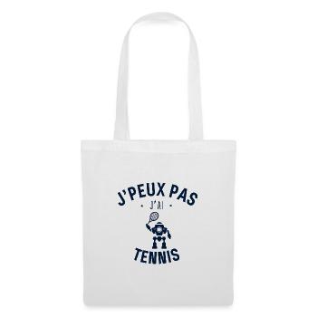 J Peux Pas J Ai Tennis - Sac en tissu - blanc - Devant