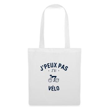 J peux pas j ai Vélo - Sac en tissu - blanc - Devant
