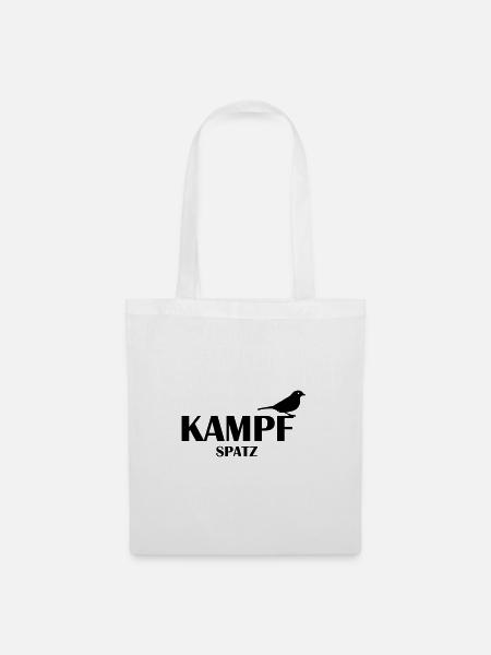 Kampf Spatz (md) - Stoffbeutel - Weiß