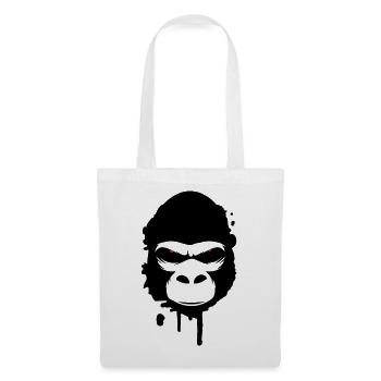 Une tête de gorille Graffiti - Sac en tissu - blanc - Devant