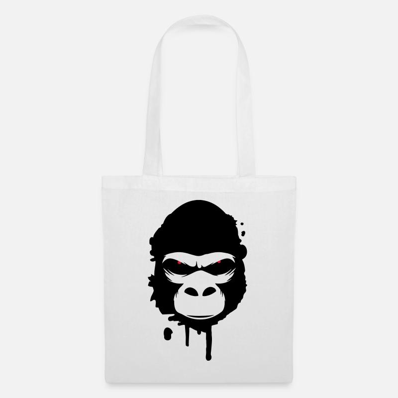 Ein Gorilla Kopf Graffiti - Stoffbeutel - Weiß