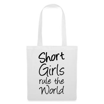 Short Girls petite fille femme cadeau rengaine - Sac en tissu - blanc - Devant