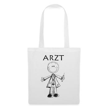 Arzt Comic - Ärzte - Medizin - Mediziner -Geschenk - Stoffbeutel - Weiß - Vorne
