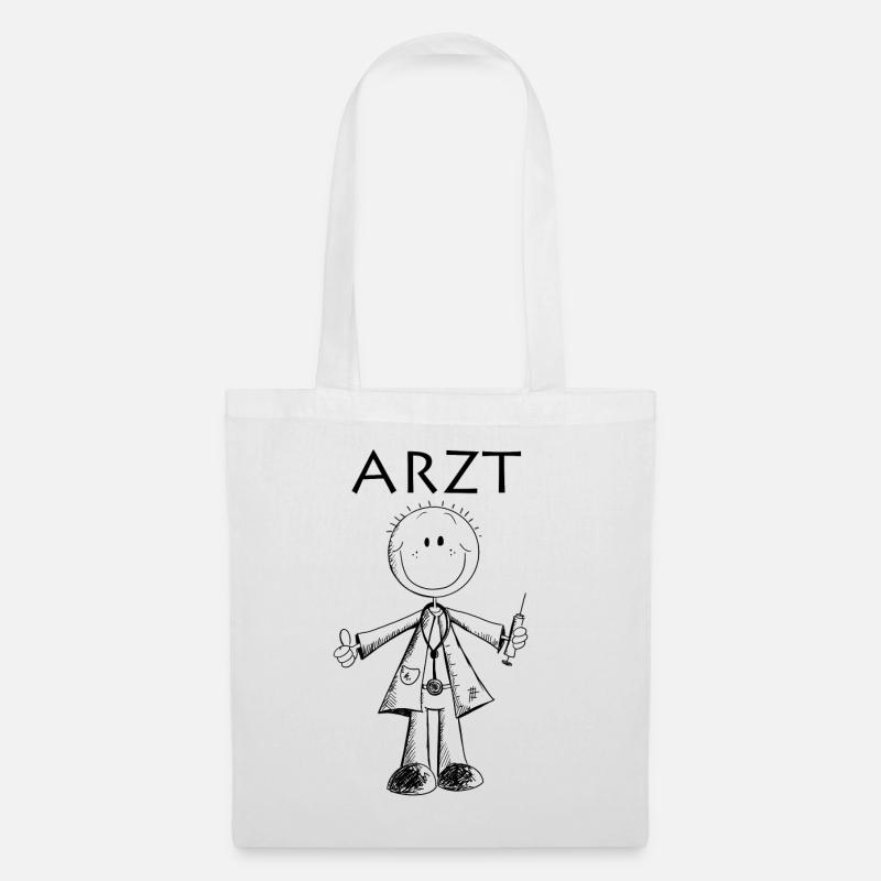 Arzt Comic - Ärzte - Medizin - Mediziner -Geschenk - Stoffbeutel - Weiß