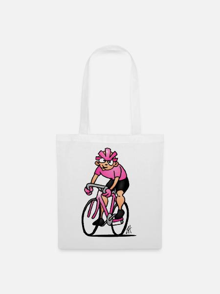 Radfahrer in der Maglia Rosa - Stoffbeutel - Weiß