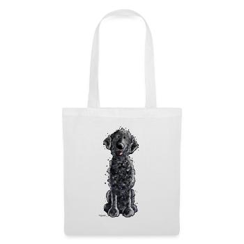 Süßer Curly Coated Retriever - Hund - Hunde - Tier - Stoffbeutel - Weiß - Vorne