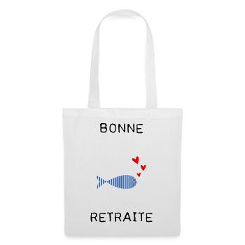 RETRAITE. BONNE RETRAITE. JOYEUSE RETRAITE - Sac en tissu - blanc - Devant