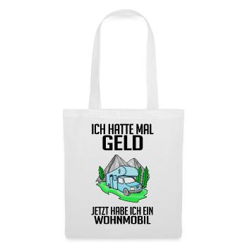 Wohnmobil Wohnwagen Campen Camping - Stoffbeutel - Weiß - Vorne