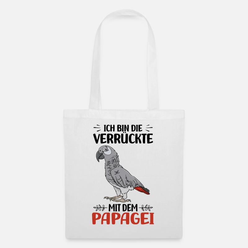 Papagei - Stoffbeutel - Weiß