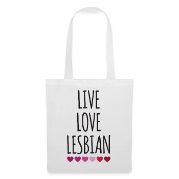 Vivre. Amour. Lesbienne. - Sac en tissu - blanc - Devant