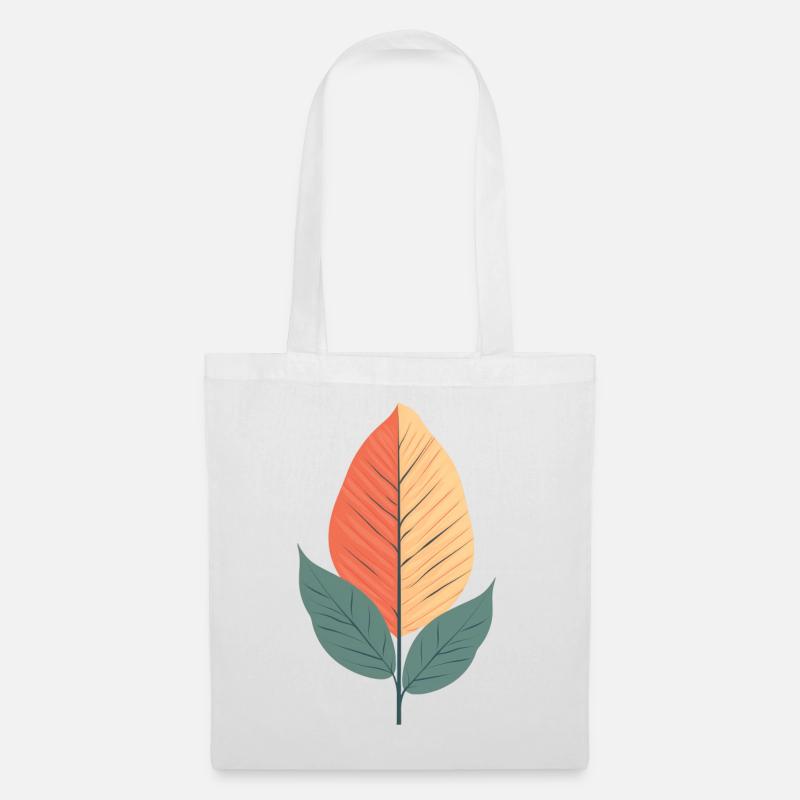 Minimalist Leaf - Tote Bag - white