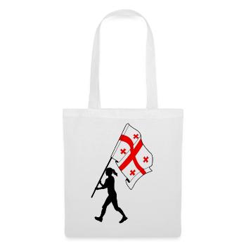 Flag Georgia woman walking - Tote Bag - white - Front