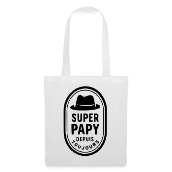 Super Papy depuis toujours - Sac en tissu - blanc - Devant