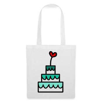 CAKE. HAPPY BIRTHDAY. HAPPY ANNIVERSARY - Tote Bag - white - Front