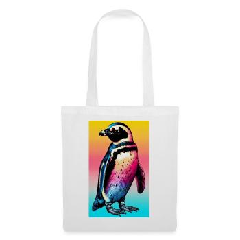 pingouin - Sac en tissu - blanc - Devant