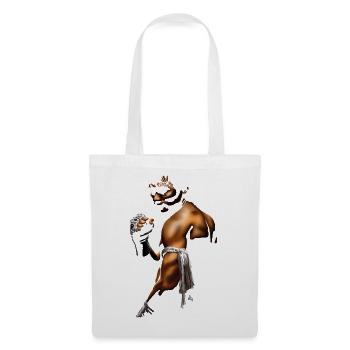 Kampfgeist Boxer Illustration - Stoffbeutel - Weiß - Vorne