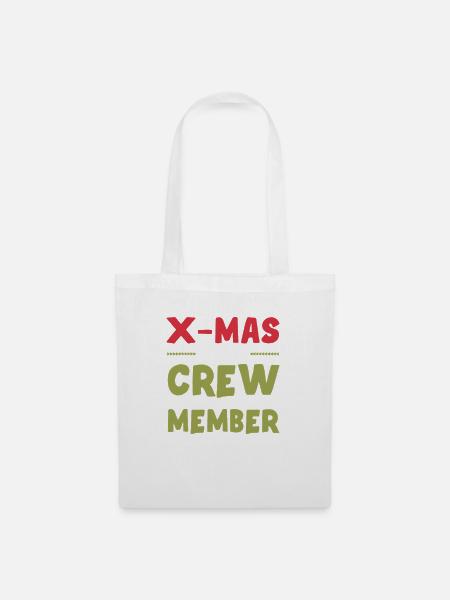X-Mas Crew Mitglied - Stoffbeutel - Weiß