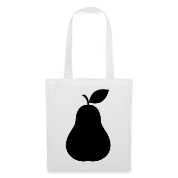 Silhouette de poire, fruit minimal - Sac en tissu - blanc - Devant