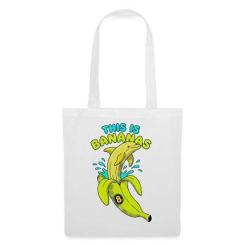 Voici le dauphin du 8e anniversaire de Bananas - Sac en tissu - blanc - Devant