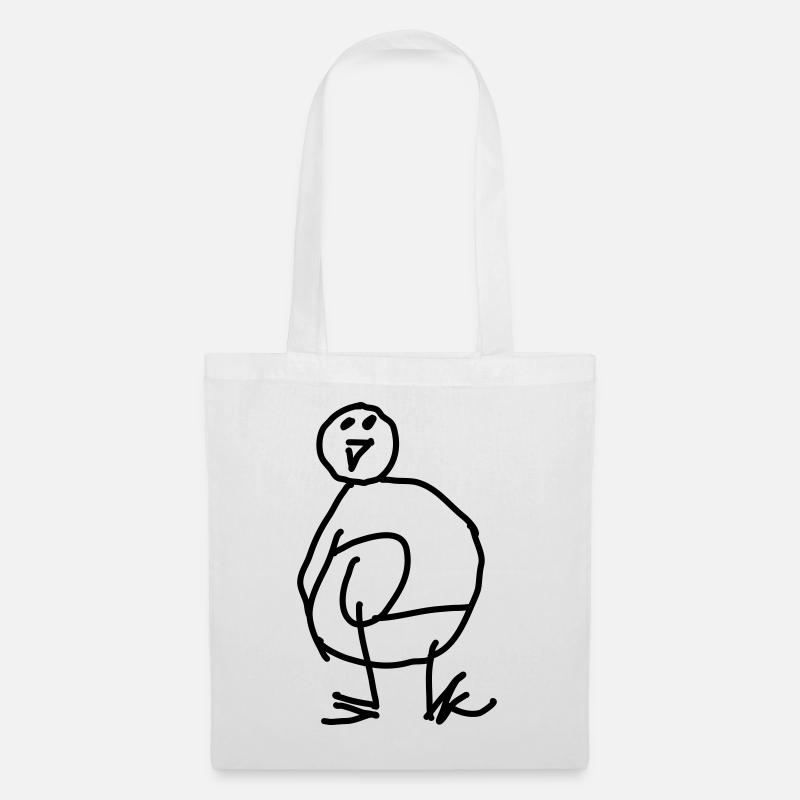 Doodle Penguin - Tote Bag - white