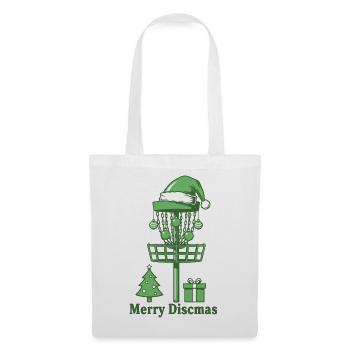 Joyeux sapin de Noël pour le panier de disc golf de Discsmas - Sac en tissu - blanc - Devant