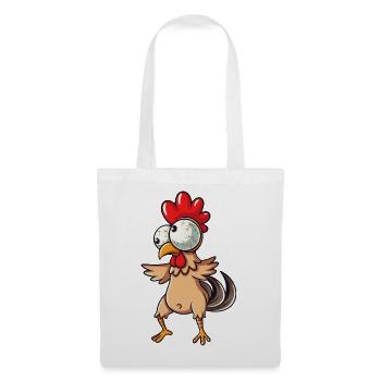 Cute cartoon chicken clumsy hen with big - Tote Bag - white - Front