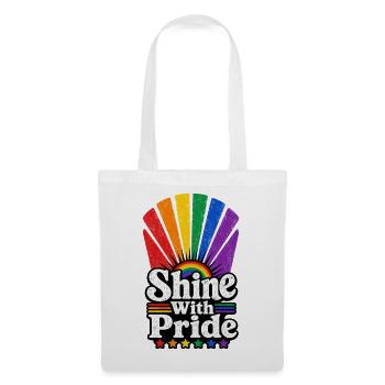 Shine With Pride Sun Vintage Pride Motif LGBTQ - Tote Bag - white - Front