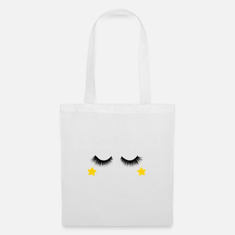 Eyelash Design - Tote Bag - white