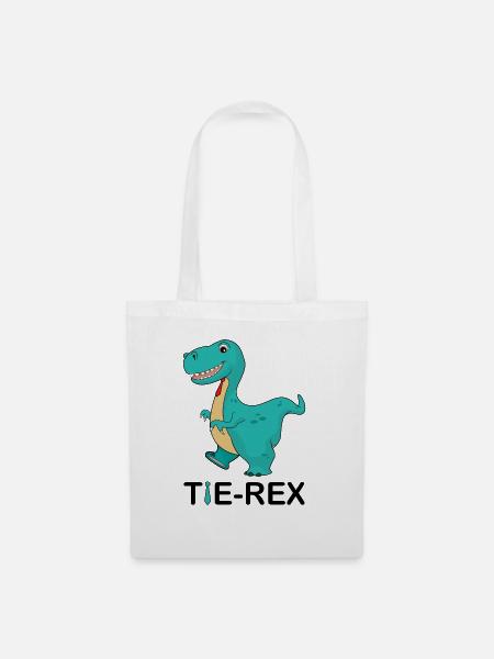 Tie Rex - Stoffbeutel - Weiß