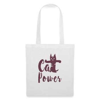 Katzen T Shirt mit Katzenmotiv Katze - Stoffbeutel - Weiß - Vorne